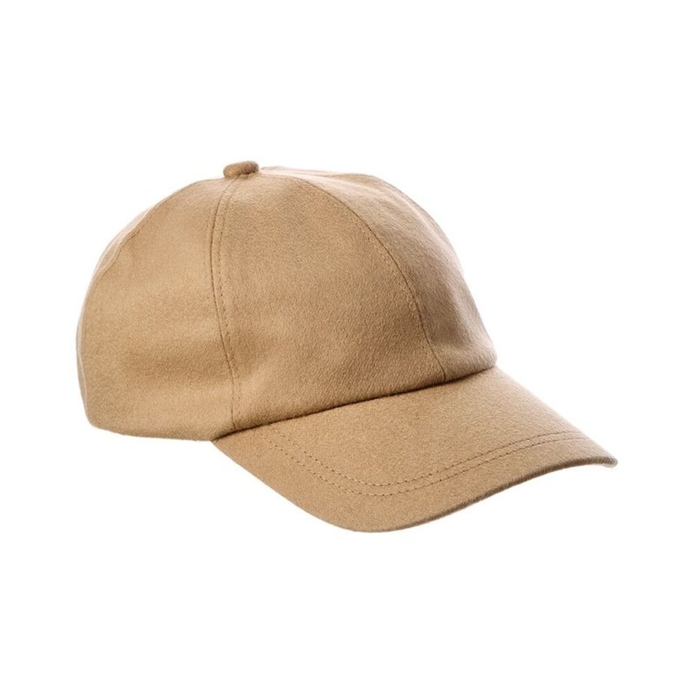 Brooks Brothers Leather-Trim Cashmere Baseball Cap, Brown